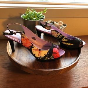 Nine West Slingback Peep Toe Heels